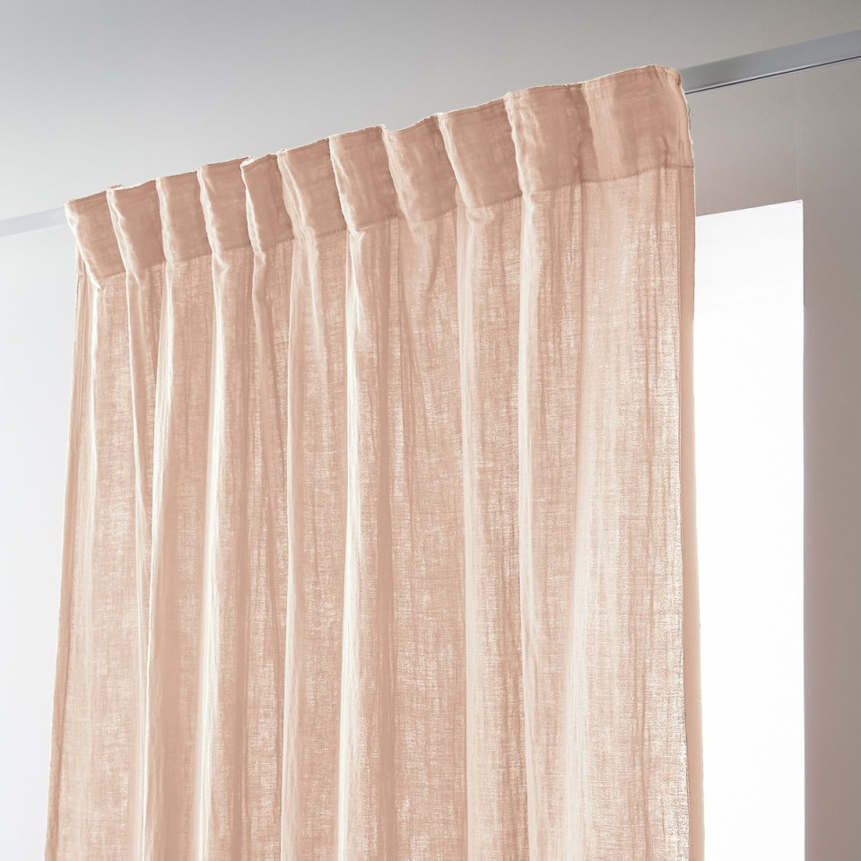 Rideau Ruflette Gaze de coton GAIA  