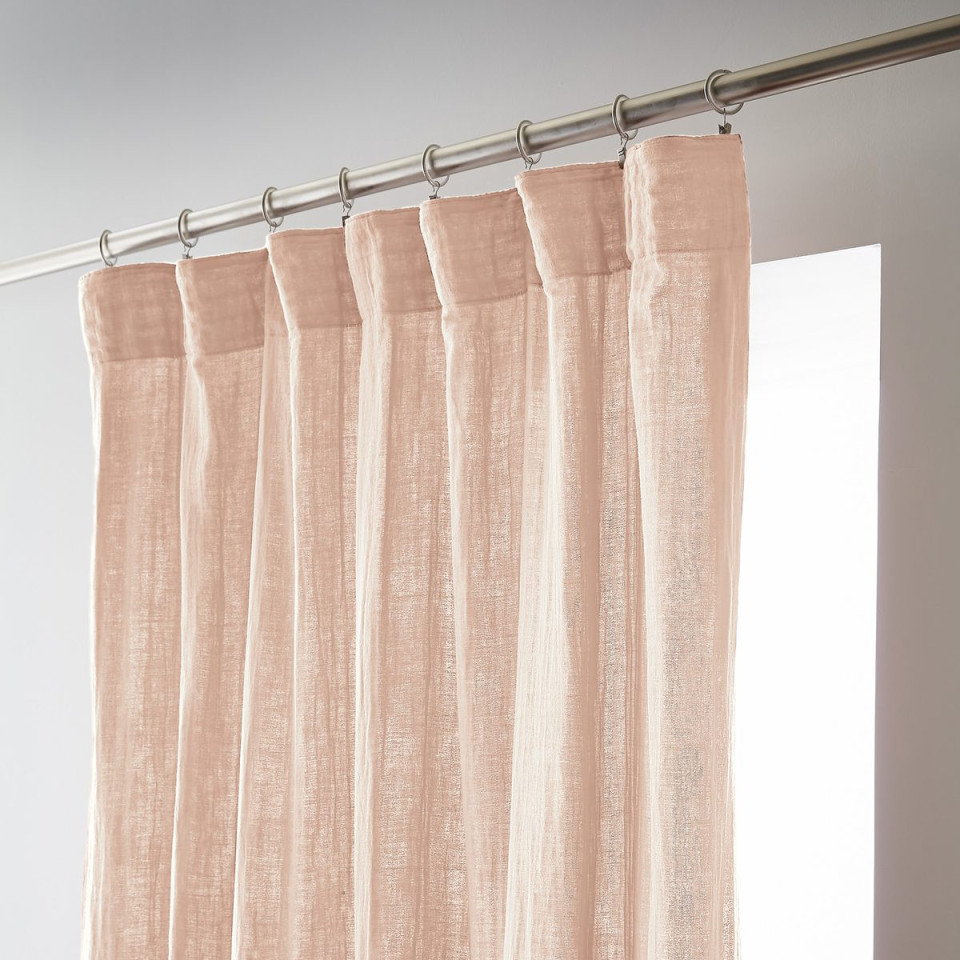 Rideau Ruflette Gaze de coton GAIA  