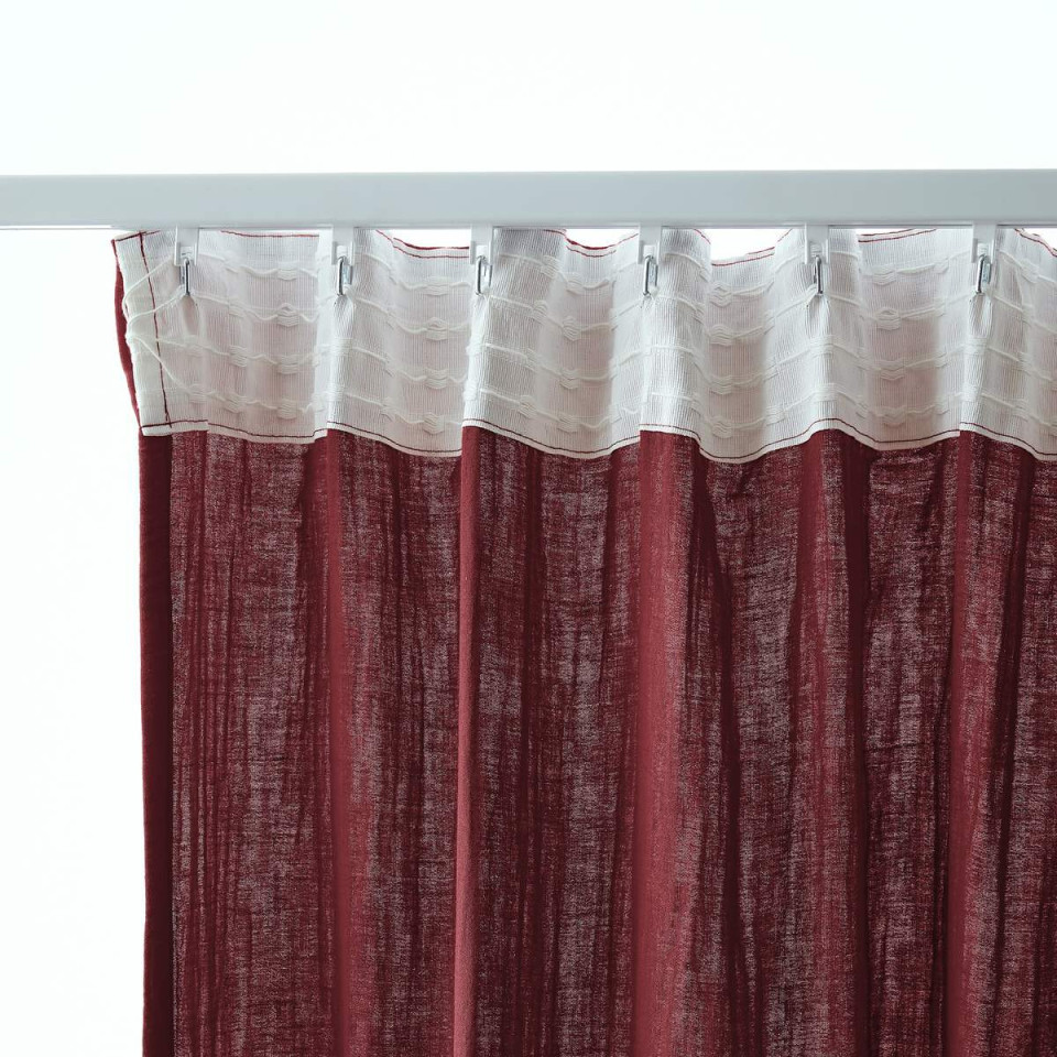 Rideau Ruflette Gaze de coton GAIA  