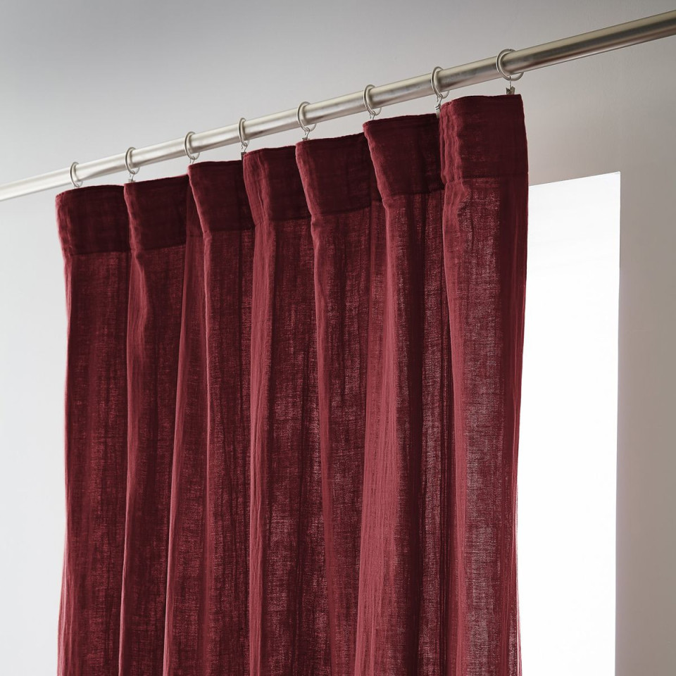 Rideau Ruflette Gaze de coton GAIA  