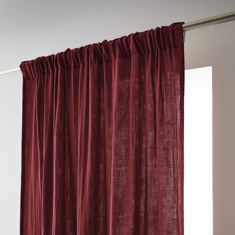 Rideau Ruflette Gaze de coton GAIA  