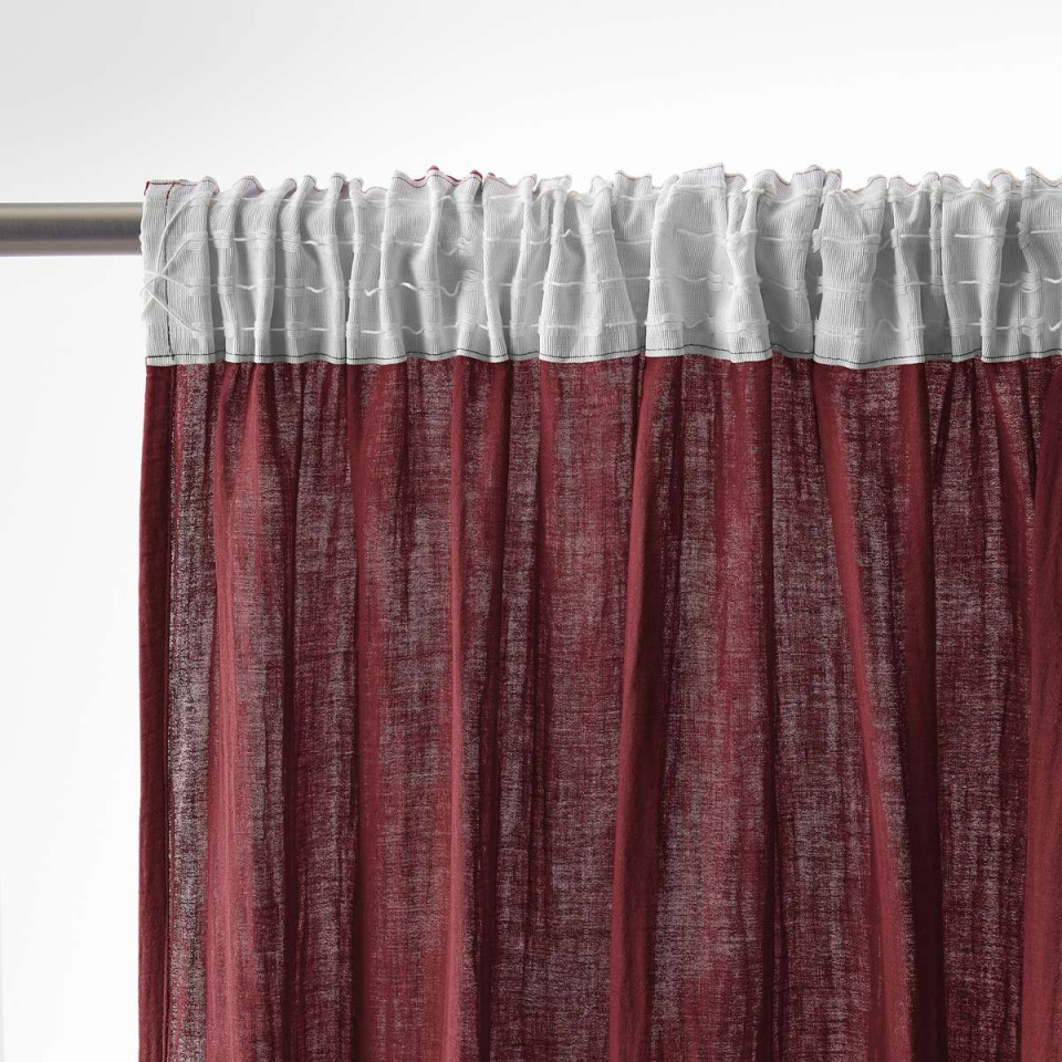 Rideau Ruflette Gaze de coton GAIA  