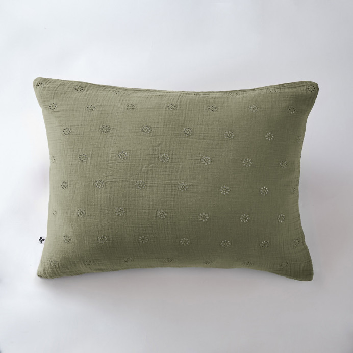 Taie d'oreiller Coton GAIA BOHO - L'Effet papillon | Impression lin
