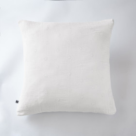 Taie d'Oreiller Gaze de coton GAIA BOHO Couleur:Chantilly Dimensions:60 x 60 L'Effet Papillon