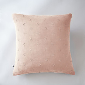 Taie d'Oreiller Gaze de coton GAIA BOHO Couleur:Guimauve Dimensions:60 x 60 L'Effet Papillon