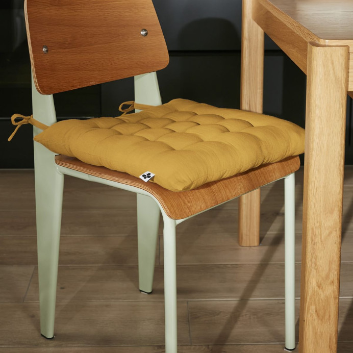 Galette de Chaise GAIA – L'Effet Papillon | Impression Lin