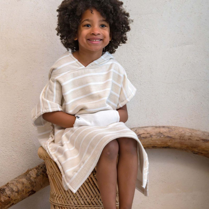 Poncho enfant NINO – L'Effet Papillon﻿ | Impression Lin