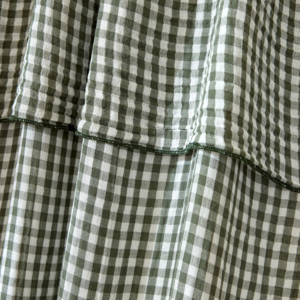 Rideau + Anneaux Pince Gaze de coton VICKIE