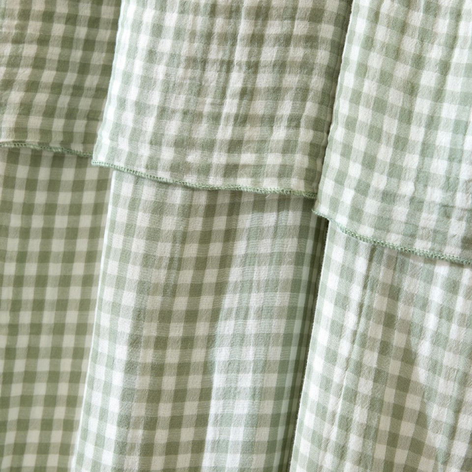 Rideau + Anneaux Pince Gaze de coton VICKIE