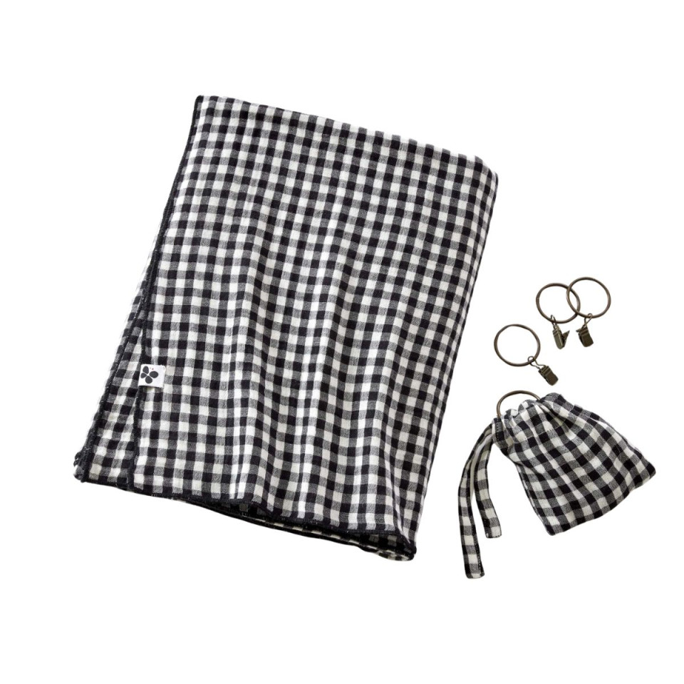 Rideau + Anneaux Pince Gaze de coton VICKIE