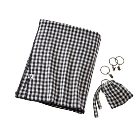 Rideau + Anneaux Pince Gaze de coton VICKIE