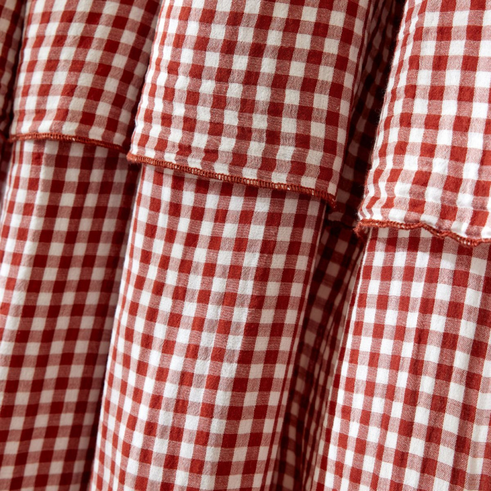 Rideau + Anneaux Pince Gaze de coton VICKIE