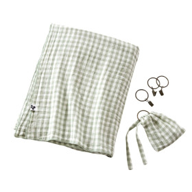 Rideau + Anneaux Pince Gaze de coton VICKIE