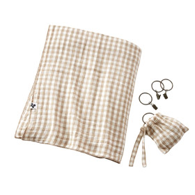 Rideau + Anneaux Pince Gaze de coton VICKIE