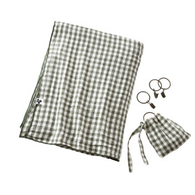 Rideau + Anneaux Pince Gaze de coton VICKIE