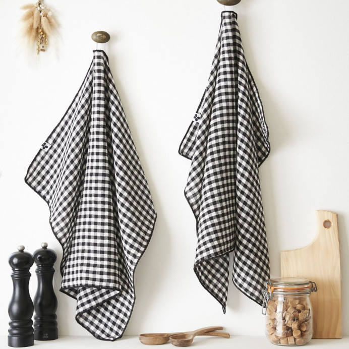 Lot de 2 Torchons Gaze de Coton VICKIE