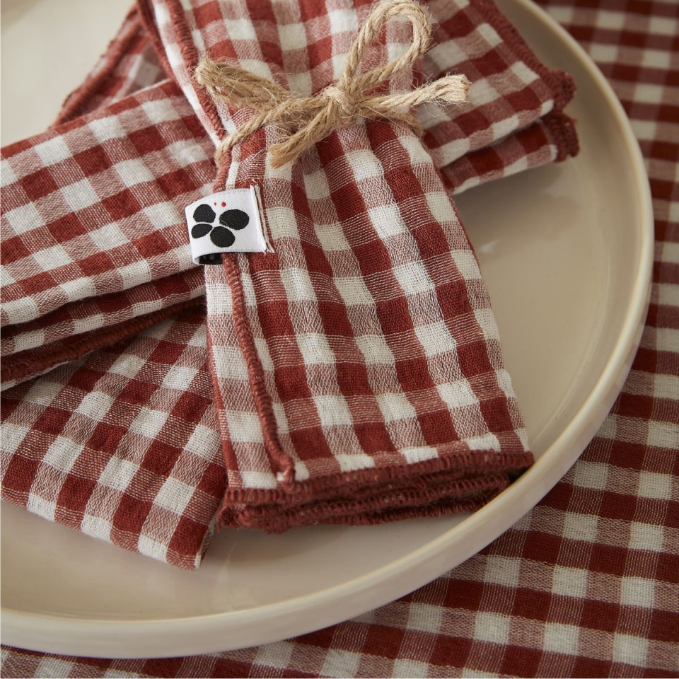 Lot de 2 Torchons Gaze de Coton VICKIE