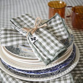 Lot de 2 Torchons Gaze de Coton VICKIE