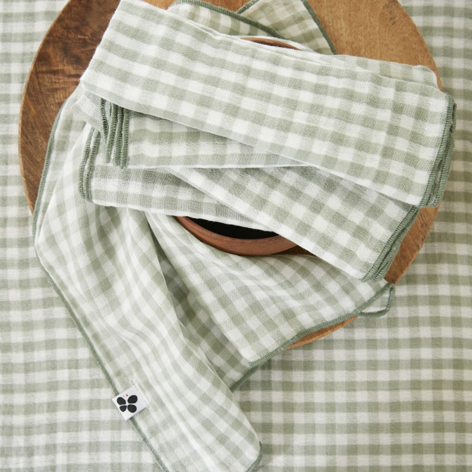 Lot de 2 Torchons Gaze de Coton VICKIE