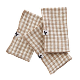 Lot de 3 Serviettes Gaze de coton VICKIE