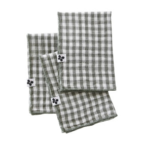 Lot de 3 Serviettes Gaze de coton VICKIE