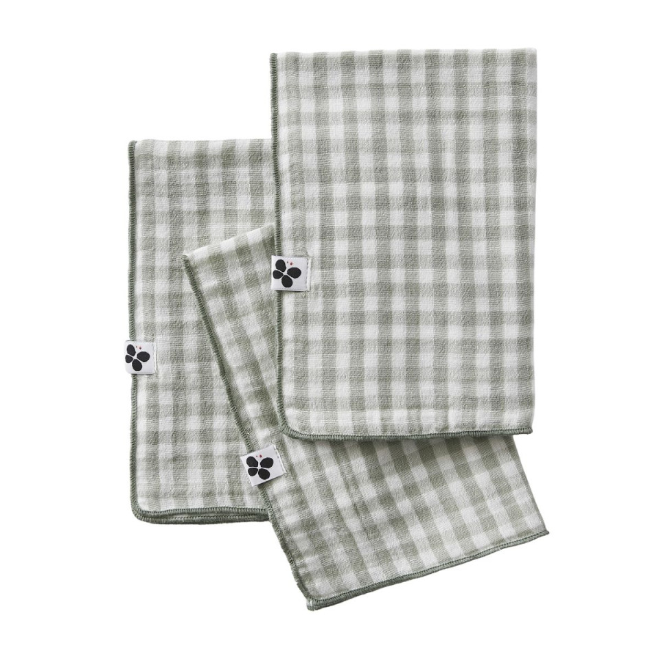 Lot de 3 Serviettes Gaze de coton VICKIE