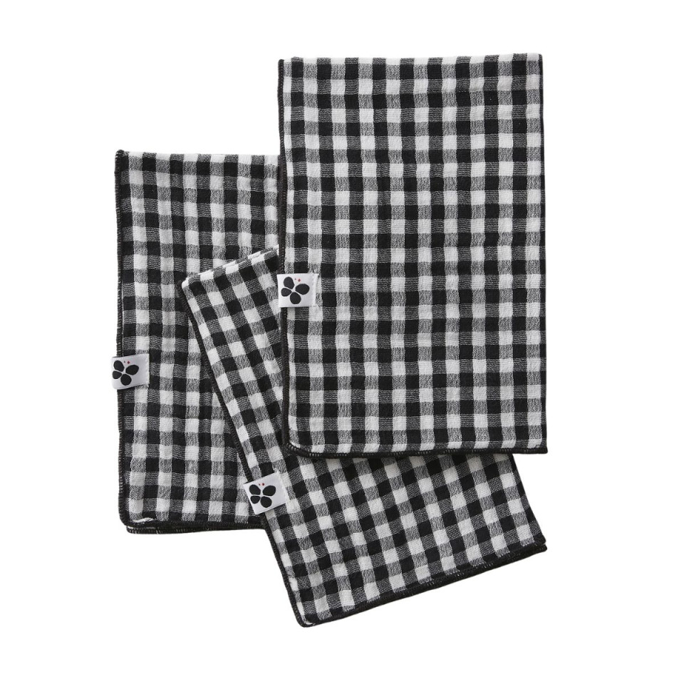 Lot de 3 Serviettes Gaze de coton VICKIE