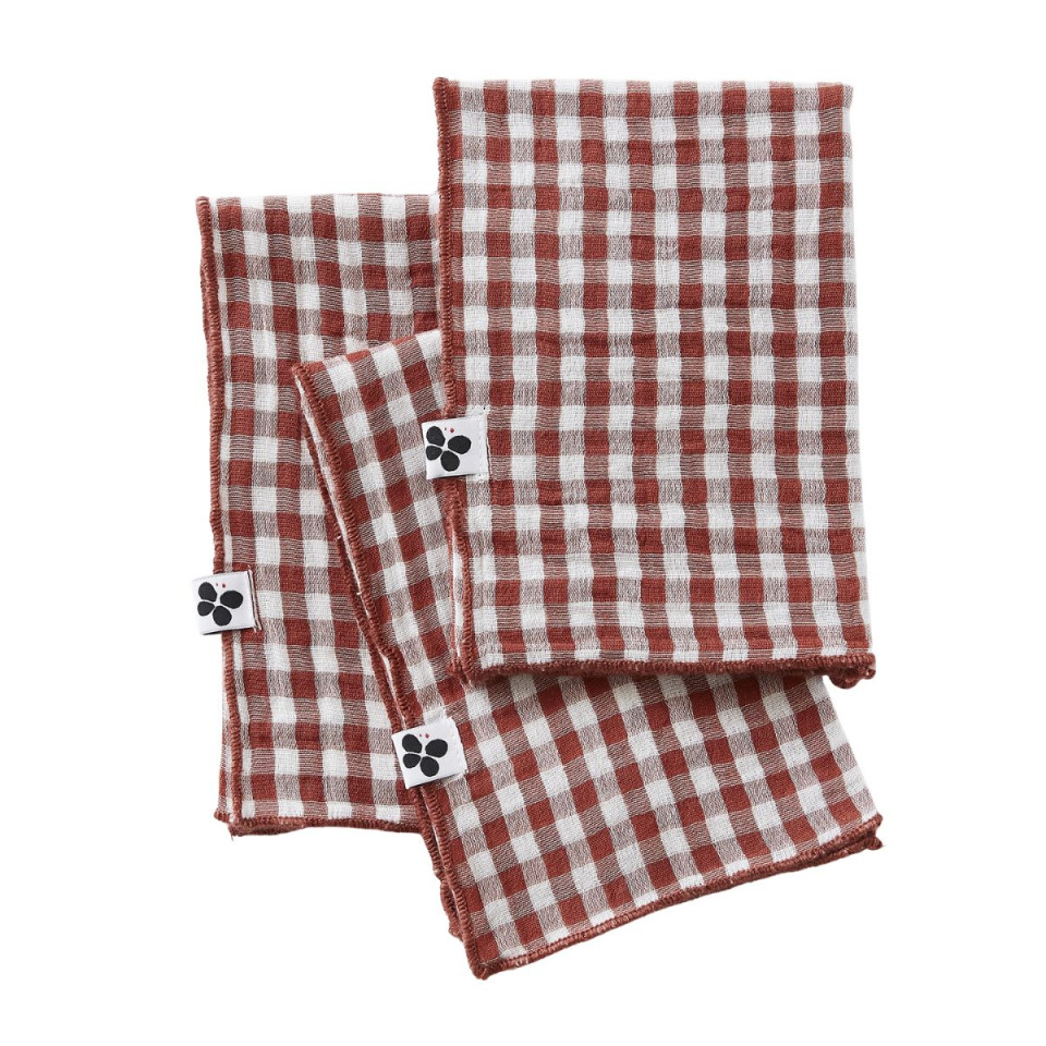 Lot de 3 Serviettes Gaze de coton VICKIE