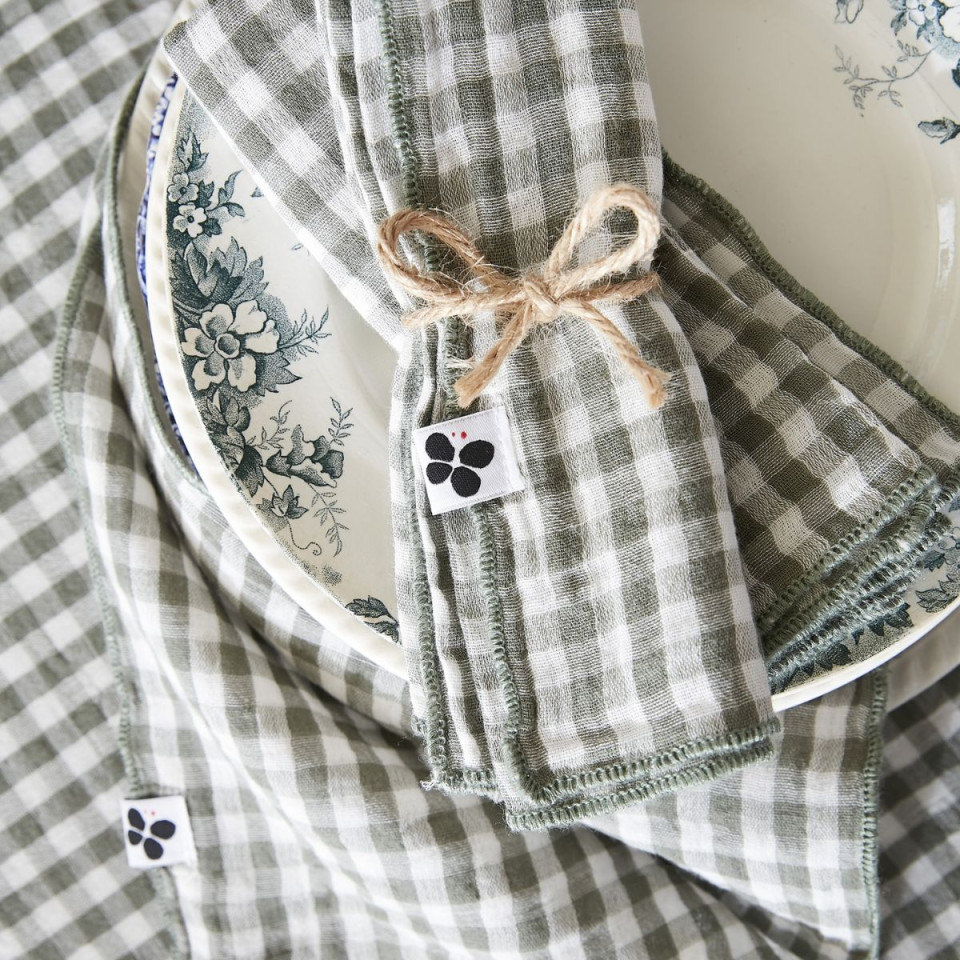 Lot de 3 Serviettes Gaze de coton VICKIE