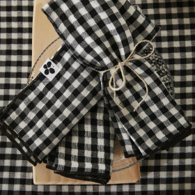 Lot de 3 Serviettes Gaze de coton VICKIE