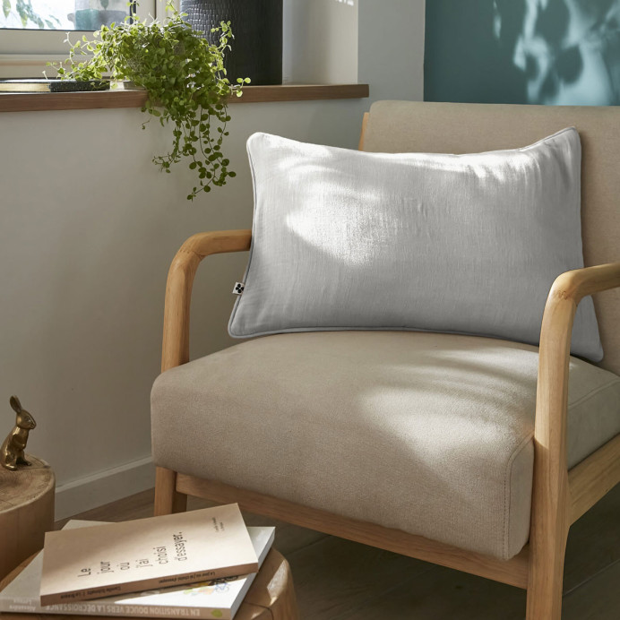 Coussin Gaze de coton GAIA - L'Effet papillon | Impression lin