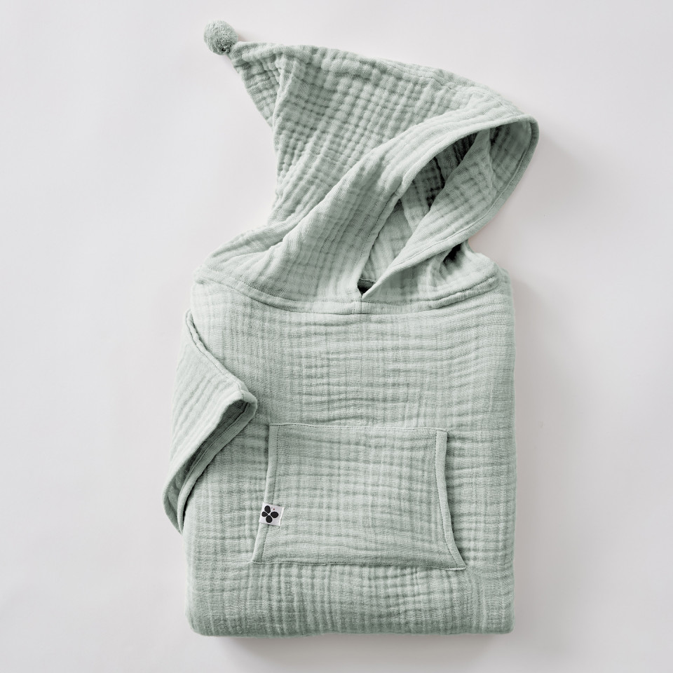 Poncho Enfant Gaze de Coton Unie GAIA  