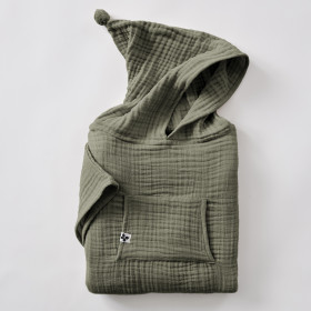 Poncho Enfant Gaze de Coton Unie GAIA  