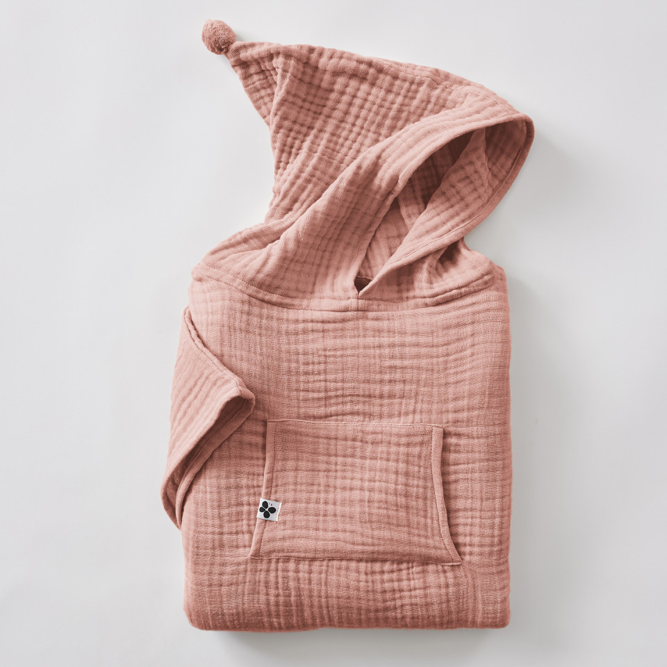 Poncho Enfant Gaze de Coton Unie GAIA  