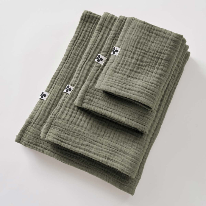 Serviette de Bain Coton GAIA - L'Effet papillon | Impression lin