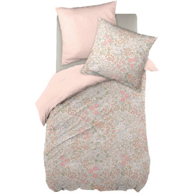 Parure de lit en Coton PIMPRENELLE Couleur:Rose Pêche  L'Effet Papillon
