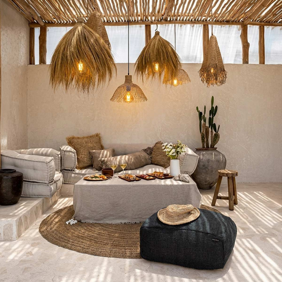 Suspension en paille RAYUNG HUT