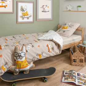 Parure de lit en Coton ISIDORE Couleur:Pampa  L'Effet Papillon