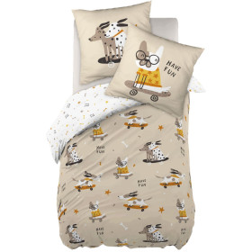 Parure de lit en Coton ISIDORE Couleur:Pampa  L'Effet Papillon