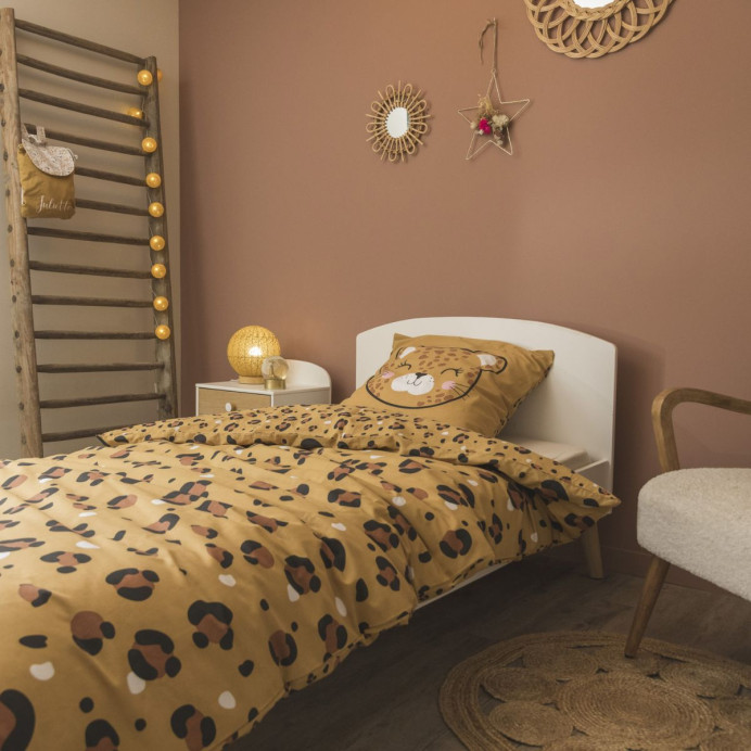 Parure de lit en Coton LOLA Couleur:Camel  L'Effet Papillon