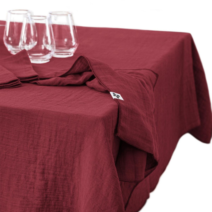 Nappe de Table Gaze de coton GAIA - L'Effet papillon | Impression lin