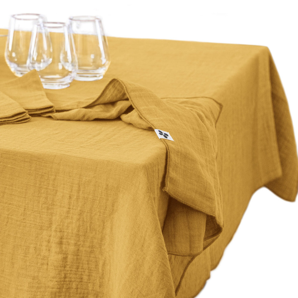 Nappe de Table Gaze de coton GAIA  