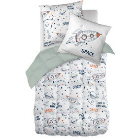 Parure de lit en Coton GALAXIE Couleur:Minuit  L'Effet Papillon