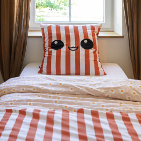 Parure de lit en Coton FRESH POPCORN Couleur:Orange  L'Effet Papillon