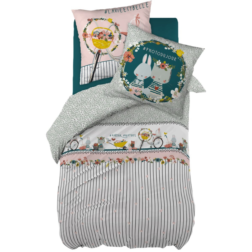 Parure de lit en Coton JARDINAGE