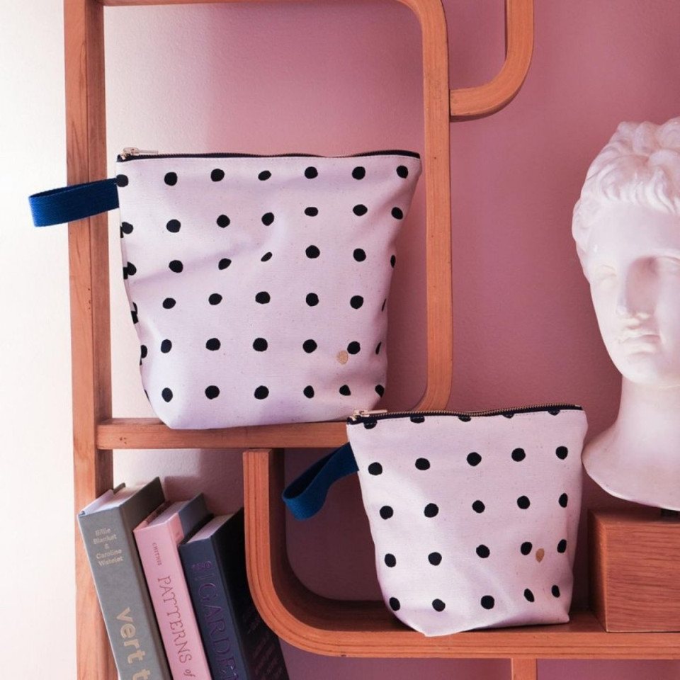 Trousse de toilette en coton Bio 2 Tailles Unis ou Motifs