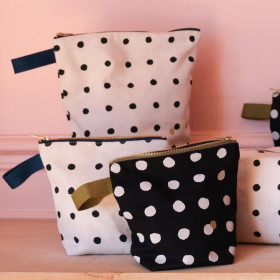 Trousse de toilette en coton Bio 2 Tailles Unis ou Motifs