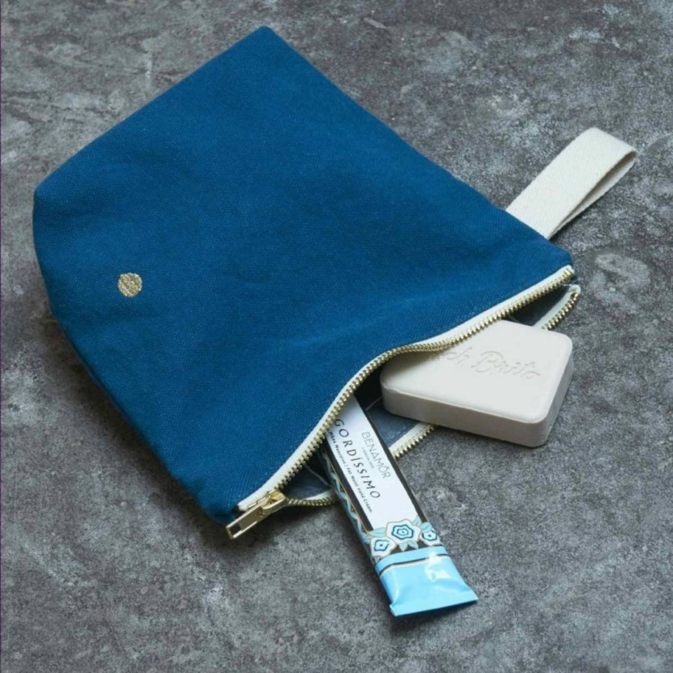 Trousse de toilette en coton Bio 2 Tailles Unis ou Motifs