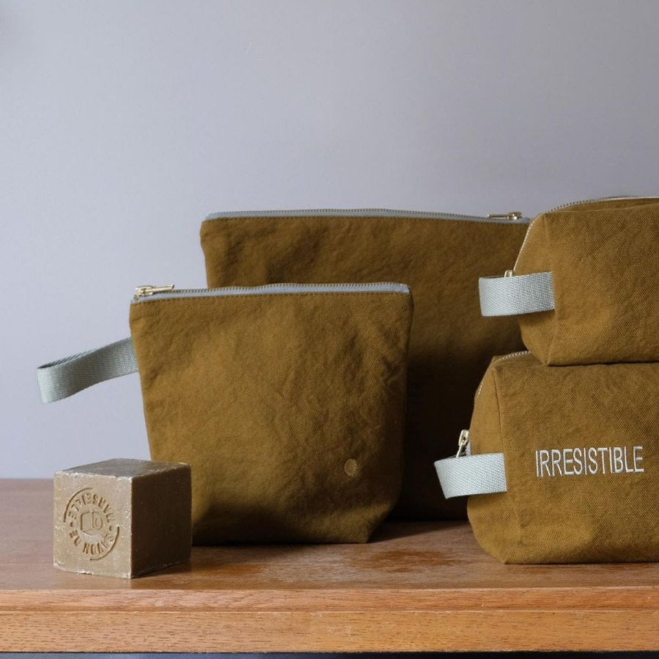 Trousse de toilette en coton Bio 2 Tailles Unis ou Motifs