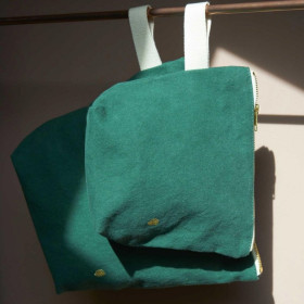 Trousse de toilette en coton Bio 2 Tailles Unis ou Motifs